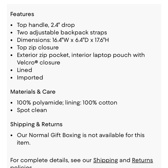 TED BAKER PaperTouch Backpack - Picture 10 of 10